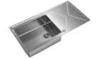 Teka Top/Flush reversible stainless steel sink with one bowl and one drainer|Brooklyn 60 M-XP 1B 1D PLUS