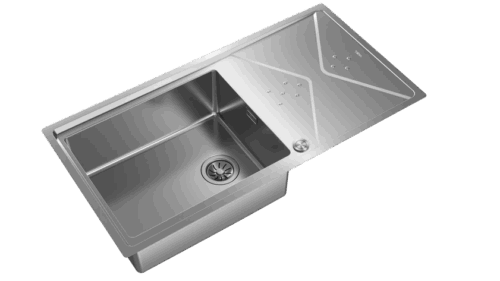 Teka Top/Flush reversible stainless steel sink with one bowl and one drainer|Brooklyn 60 M-XP 1B 1D PLUS