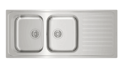 Teka Inset stainless steel sink with two bowls and one drainer|Classic 2B 1D