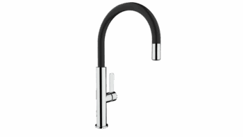 Teka Single Lever Kitchen Tap with aerator integrated in spout|FOT 995 Black