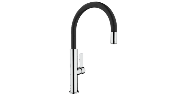 Teka Single Lever Kitchen Tap with aerator integrated in spout|FOT 995 Black