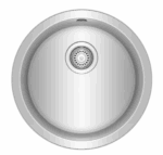 Teka 2-in-1 installation stainless steel sink with matt finish|Starbright 45 E-XN 1B RND