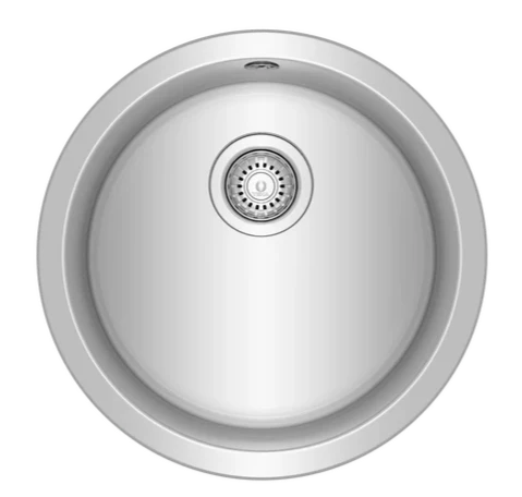 Teka 2-in-1 installation stainless steel sink with matt finish|Starbright 45 E-XN 1B RND